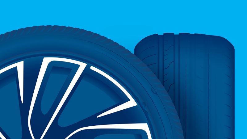 Ilustración de los daños en los neumáticos: Grietas, roturas y zonas porosas