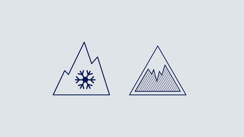  氷と雪を表したグリップの記号――フォルクスワーゲンタイヤ