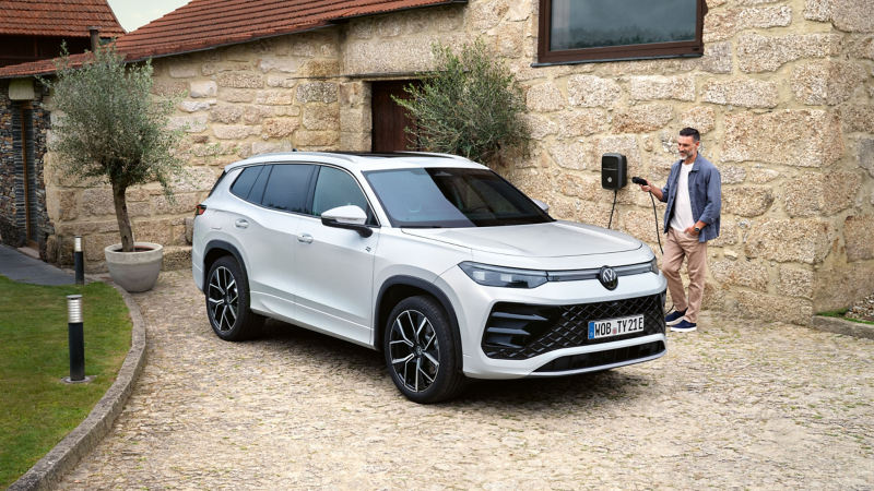 VW electric car charging at home