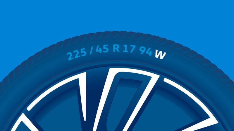 Illustration du marquage d’un pneu : indice de vitesse