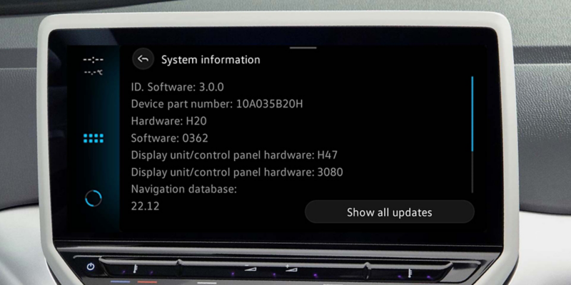 Informazioni di sistema nel sistema di Infotainment