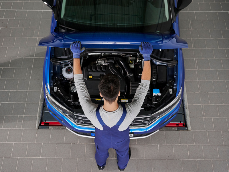 Illustration VW Golf 7 with standard wear parts