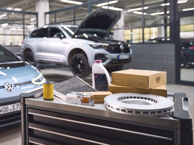 Recambios de Volkswagen en un taller