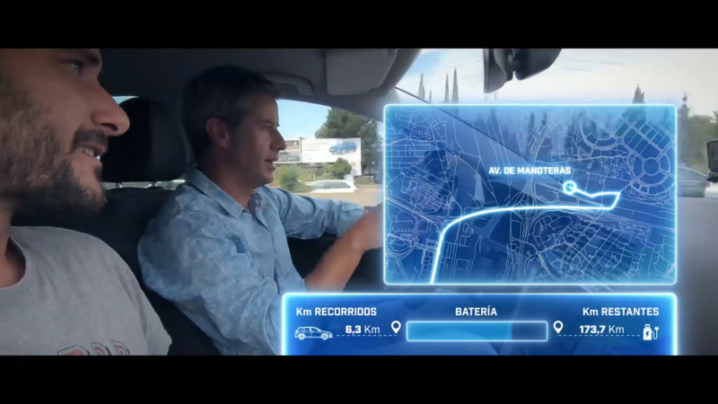 Secuencia del vídeo sobre la autonomía de los coches eléctricos de la serie Rompiendo mitos