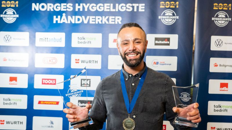 Vinner av Norges Hyggeligste Håndverker 2021 ble rørlegger Hussein El Haddaoui