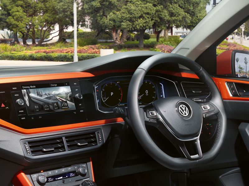 Interior of a Volkswagen car
