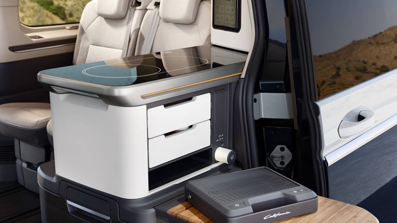 Volkswagen California Concept cooking unit and plugs