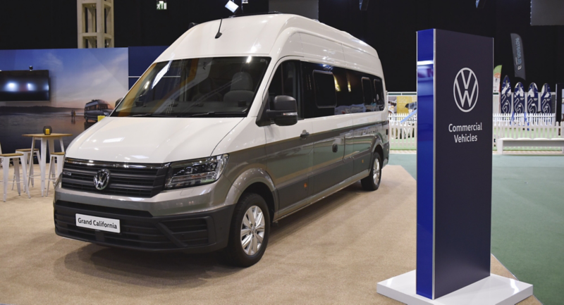 A VW Grand California on display at the VW booth. 