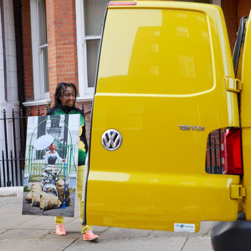 Therera from Jamaica Patty loading a VW van. 