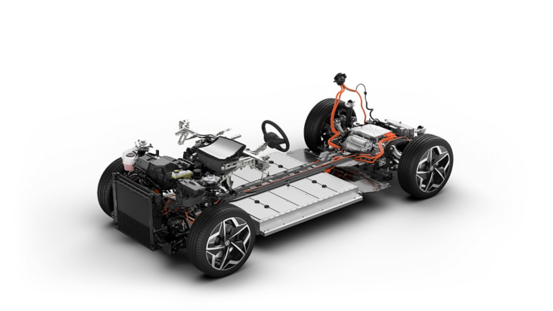 Das Fahrwerk und die Batterie des ID.3