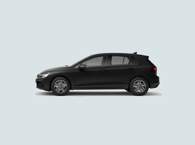 Profile view of a black Volkswagen Golf