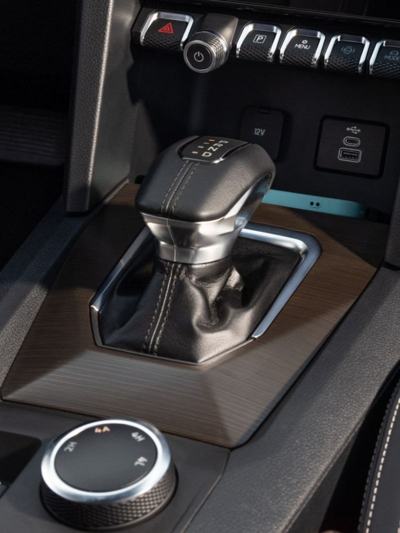 The center console of the VW Amarok.