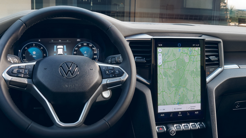 Dash panel of the VW Amarok