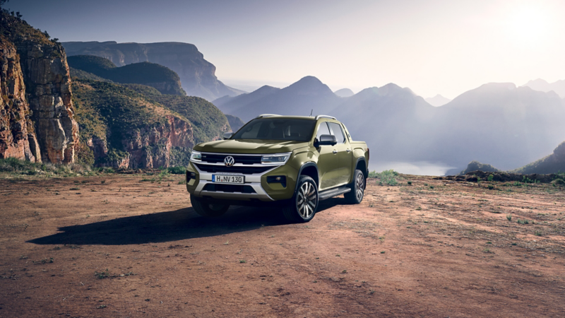 Medio perfil del Amarok Aventura.