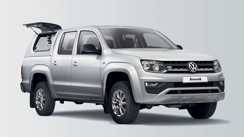 De Amarok met hardtop