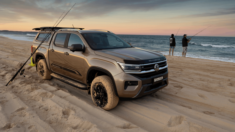 Amarok driving on the beach