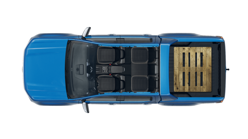 VW Amarok Aventura lastad med Euro3-pall.