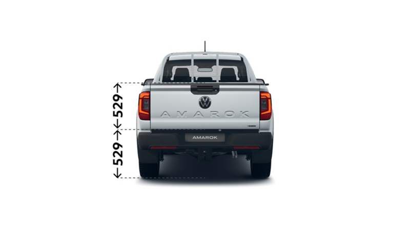 Der VW Amarok von hinten.