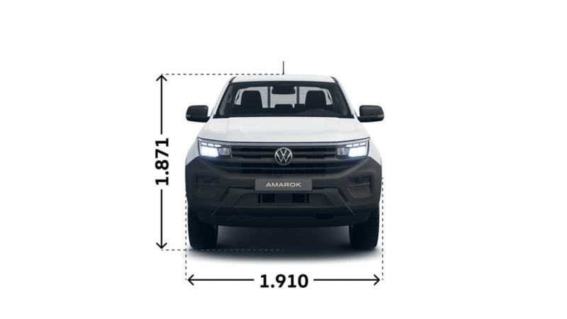 Der VW Amarok von vorne.