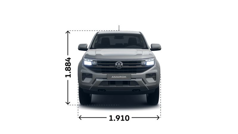 Der VW Amarok Life von vorne.