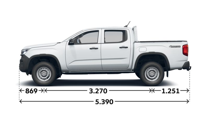 Der VW Amarok von der Seite.