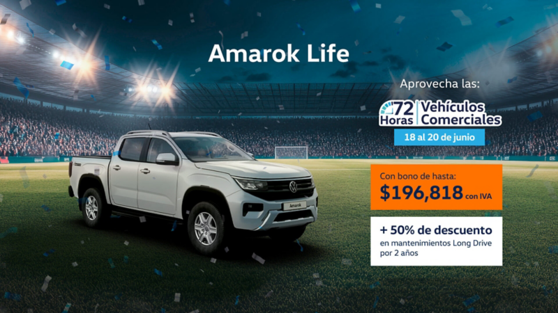 Aprovecha la promoción y adquiere un Amarok con bono de descuento