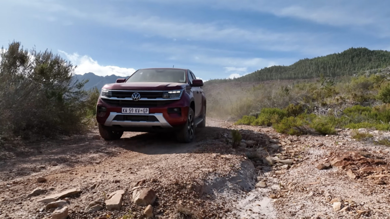 Nya VW Amarok på provkörning i Sydafrika
