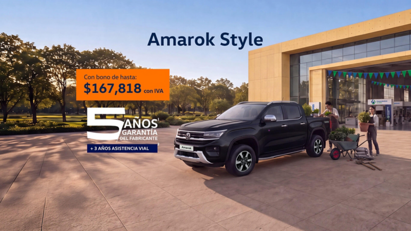 Camioneta tipo pickup en promoción VW Amarok