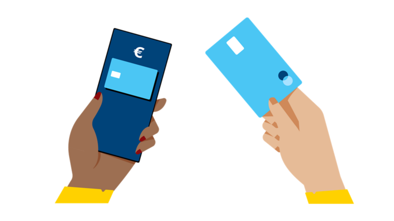 Icône symbolisant les modalités de paiement: appli, carte de recharge ou communication NFC