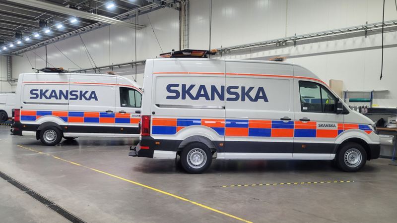 Specialbyggda VW Crafter till Skanska