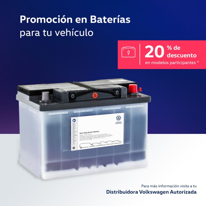 Promoción en baterías para tu vehículo comercial Volkswagen