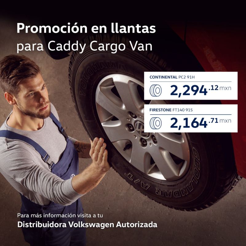 Promoción en llantas para VW Caddy Cargo Van
