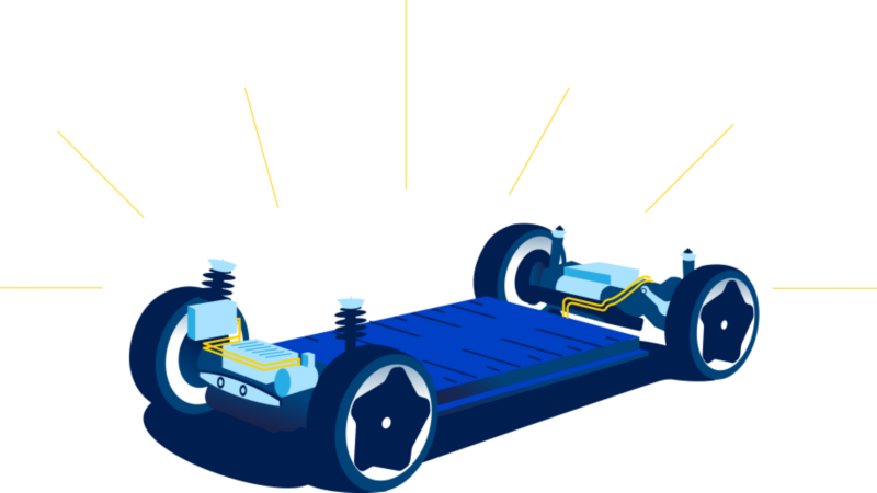 Illustration of a car battery