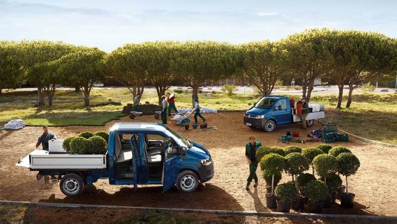 Transporter Pick-up blauw tuinen