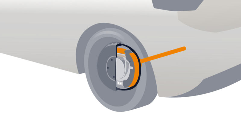 Eine Illustration von einer Bremstrommel eines VW ID. Modells.