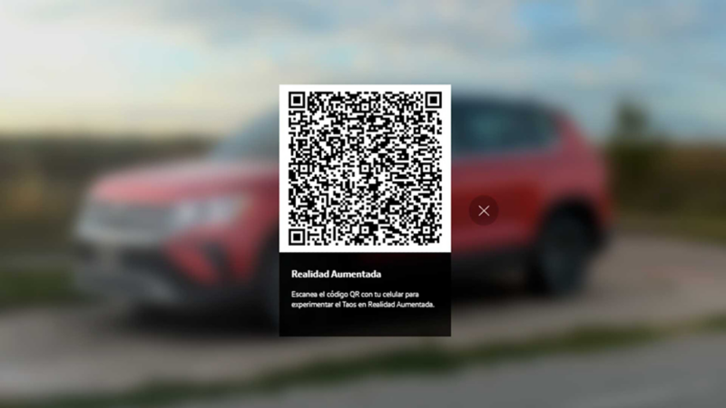 Código QR para visualizar Taos 2022 en aplicación de realidad aumentada Virtual Studio.