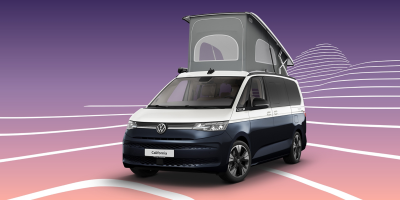 VW California with the awning set up.