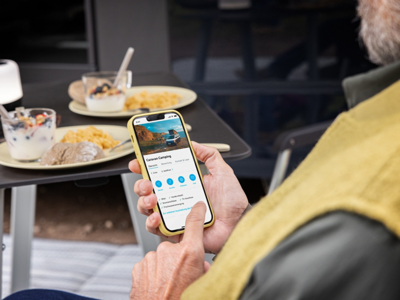 California app on a smartphone.