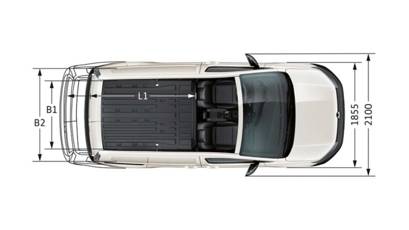 Volkswagen caddy размер багажника
