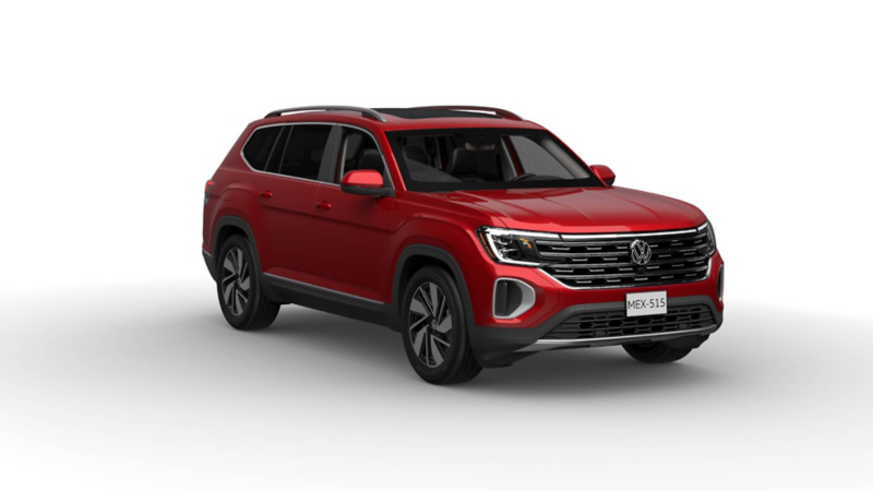 Teramont de Volkswagen. SUV de lujo para 7 pasajeros en color exterior rojo. 