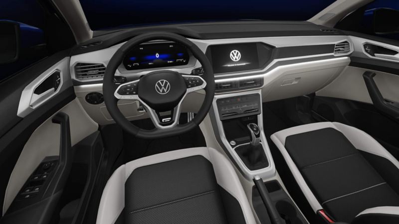 Interior de SUV de Volkswagen vista desde Virtual Studio.