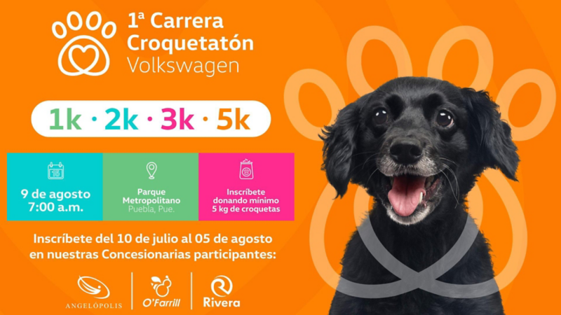 Cartel de la primera carrera Croquetatón 2026 con información del evento.