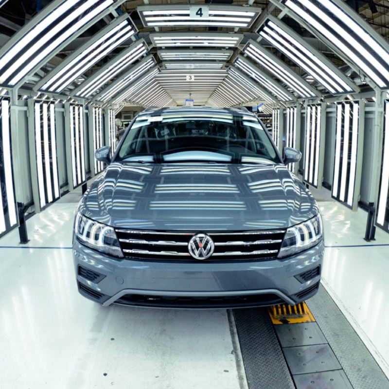 Carro siendo producido en Planta de Volkswagen México