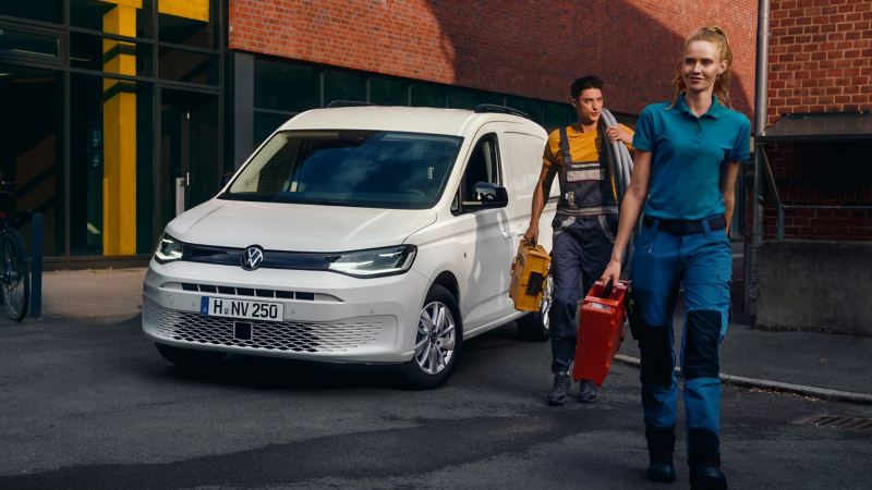 The new Volkswagen Caddy Cargo as a delivery van.