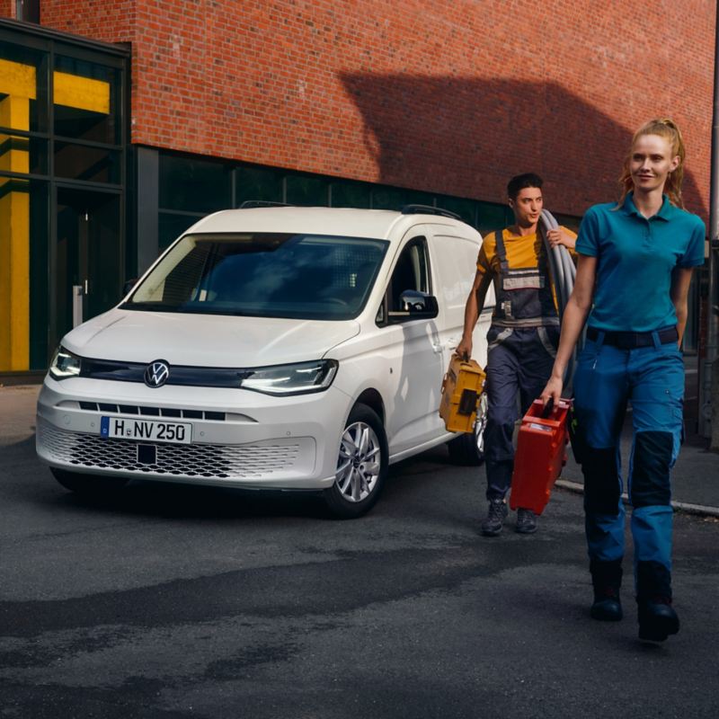 The new Volkswagen Caddy Cargo as a delivery van.