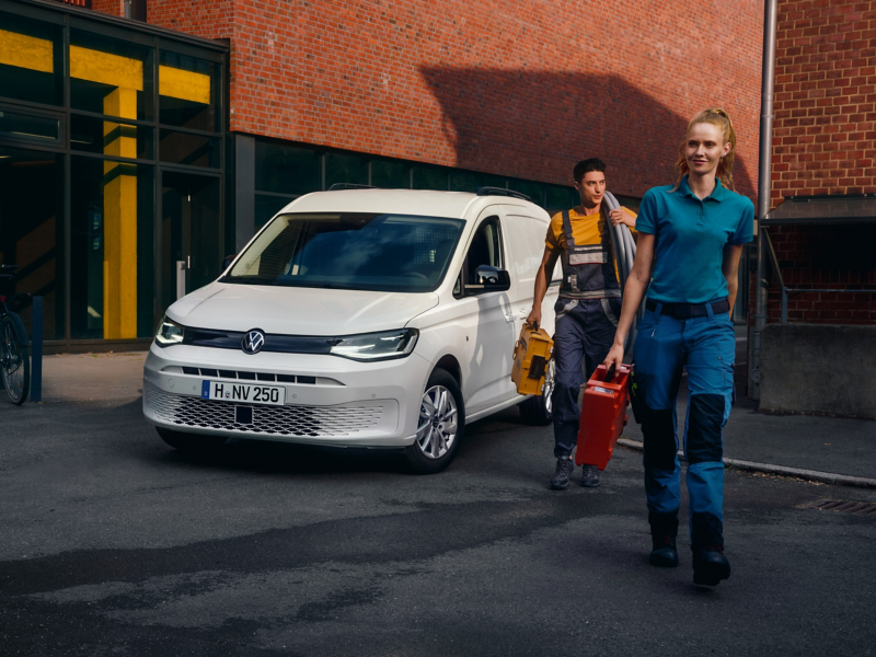 The new Volkswagen Caddy Cargo as a delivery van.