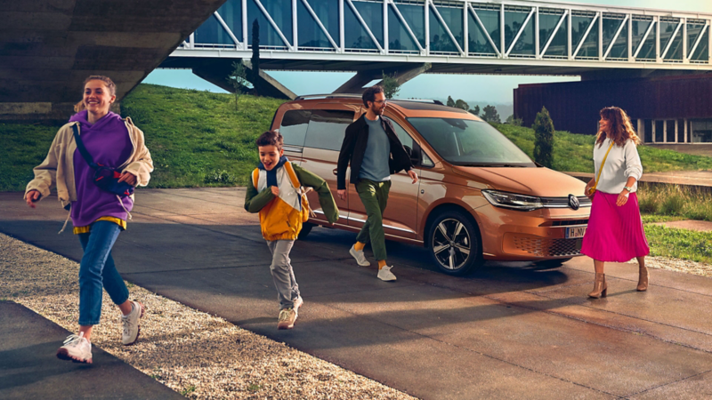 Le nouveau Caddy Volkswagen comme véhicule familial.