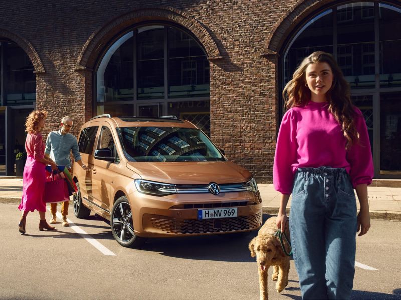 Le nouveau Volkswagen Caddy en tant que voiture familiale.