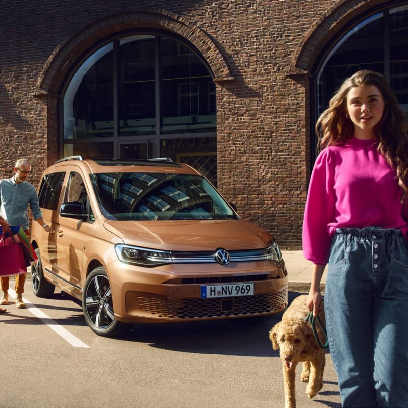 Le nouveau Volkswagen Caddy en tant que voiture familiale.