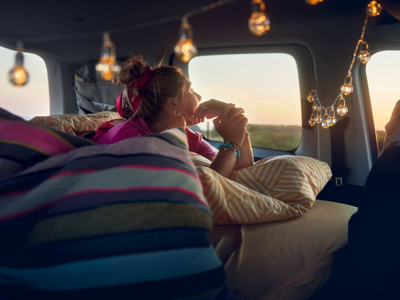 Le lit pliant du Caddy California.